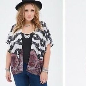 Forever 21+ Floral and Paisley Print Kimono